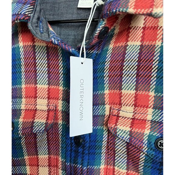 NWT! Outerknown Women's XS/S Blanket Shirt Button Down Organic Cotton Plaid - Picture 3 of 9
